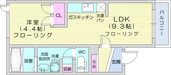 当別駅 徒歩7分 1階の物件間取画像